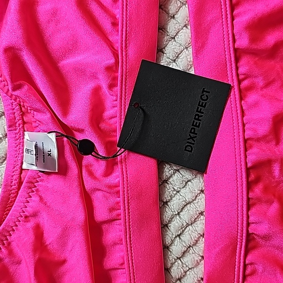 Hot Pink Laguna Low Scoop, High Cut Bikini Swimsuit, NWT, Size XL - Picture 5 of 6